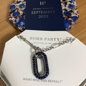 RBP 6432 Bomb Party She’s A Whole Mood Sapphire Necklace